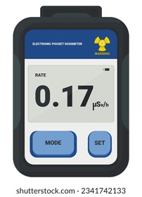 Medical equipment, electronic pocket dosimeter digital X-ray and gamma-ray Personal for radiologists, mainly used to estimate the radiation dose accumulated in a person wearing the device.