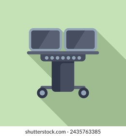 Icono de equipo médico vector plano. Ubicación de la sala de hospitalización. Estado central