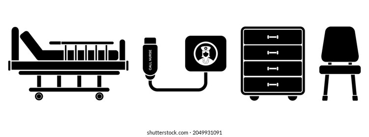 medical equipment icon set, medical equipment vector set symbol