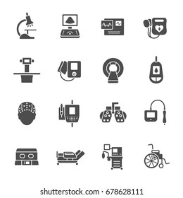 Medical equipment icons