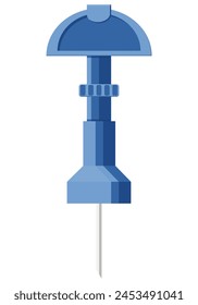 Medical equipment, illinois Sternal iliac Aspiration Intraosseous needle is a specialized needle used to gain access into the bone marrow. Flat design.