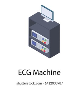 
A medical equipment to monitor heartbeat, ECG machine
