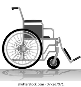Medical equipment and tools. Wheelchair for people with disabilities. The illustration on a white background.