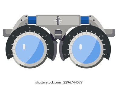 Medical equipment, Trial Lens is intended as convenient screener for visual acuity device. device diagnosis of ophthalmology by specialist ophthalmologist in ENT department in the hospital