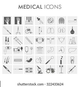 Medical equipment - vector medical icons