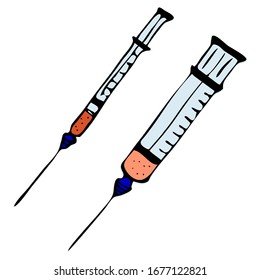 Equipamiento médico y herramientas sin fisuras en el estilo de dibujo a mano libre. Ilustración del vector