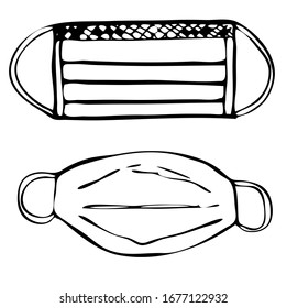 Medical equipments and tools seamless pattern in the freehand drawing style. Vector illustration