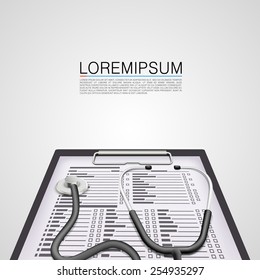 Medical examination art cover. Vector illustration