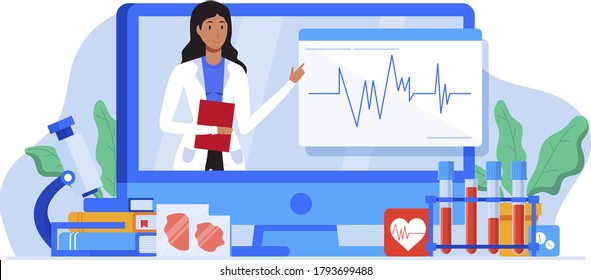 Medical Examination And Cardiology Doctor, Circulatory System Checkup. Heart Disease Human Concept. Ischemic Heart Disease,  EKG , Muga Scan, Cardiology, Coronary Artery Disease