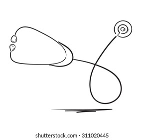 Medical examination. Doodle style