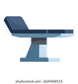 Medical examination table standing in an empty clinic room