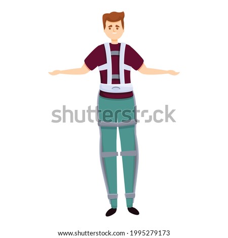 Medical exoskeleton icon. Cartoon of Medical exoskeleton vector icon for web design isolated on white background