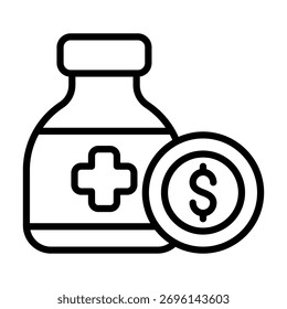 Elemento De Icono De Gastos Médicos Para Diseño Y Vector