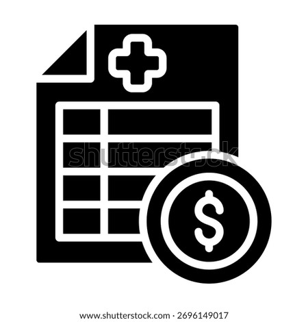 Medical Expense Icon Element For Design And Vector