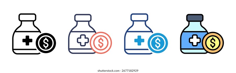 Medizinische Ausgaben Symbol Set mehrere Stilkollektion