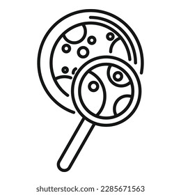 Medical experiment icon outline vector. Cell dish. Medicine virus