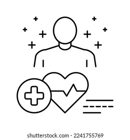 medical expert line icon vector. medical expert sign. isolated contour symbol black illustration