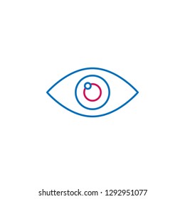 Medical, eye colored icon. Element of medicine illustration. Signs and symbols icon can be used for web, logo, mobile app, UI, UX on white background
