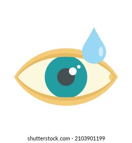 Medical eye drop icon. Flat illustration of medical eye drop vector icon isolated on white background