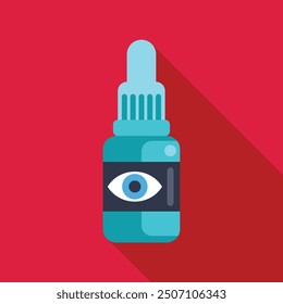 Medical eye dropper bottle treatment is helping vision using healthcare