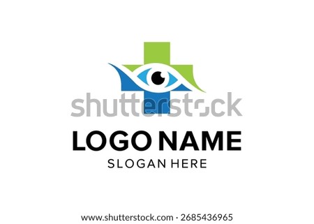 Medical Eye Vector Logo Design. Eye Care Logo Inspiration. Vision Care Vector. Eye Icon.