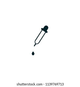 Medical eyedropper vector icon