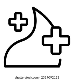 Medical face foam icon outline vector. Cosmetic care. Cream shave