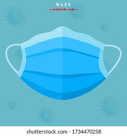 Medical face mask. Corona virus or covid-19 protection. Vector illustration 