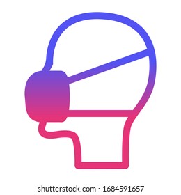 medical face mask icon symbol vector 