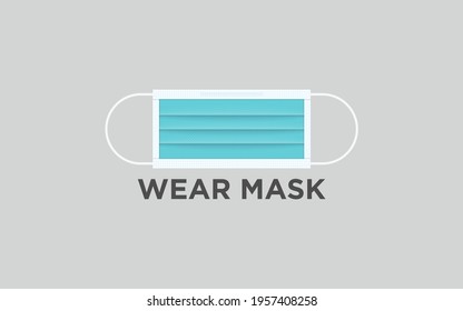 Medical face mask icon. Vector icon isolated on white background