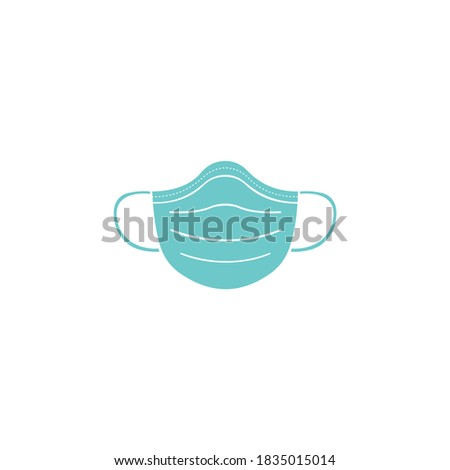 Medical Face Mask Icon Vector Graphic