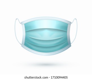 Medical face mask isolated on white background. Vector illustration