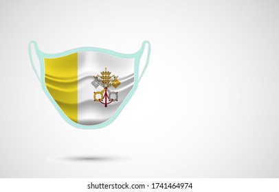 Medical face mask isolated on white background. Vector illustration