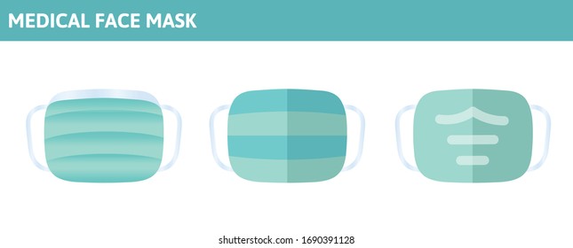 Máscara facial médica en vector aislado