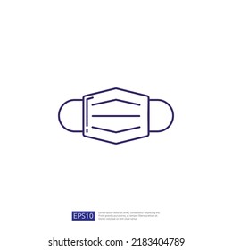 Medical Face Mask Line Icon