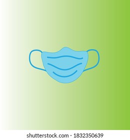 
Medical face mask, prevention of coronavirus. Stay safe. Template for a banner or poster.