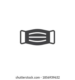 Medical face mask vector icon. filled flat sign for mobile concept and web design. Medical mask glyph icon. Symbol, logo illustration. Vector graphics