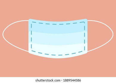 Medical face mask, vector icon