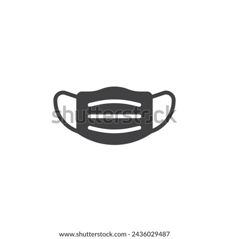 Medical face mask vector icon. filled flat sign for mobile concept and web design. Surgical Mask glyph icon. Symbol, logo illustration. Vector graphics