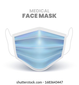 Medical face mask. Vector illustration.