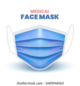 Medical face mask. Vector illustration.