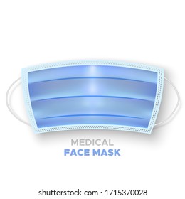 Medical face mask. Vector illustration.