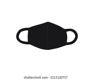 Medical face mask vector template illustration or charcoal, black,  can used for poster