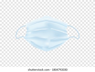 medical face mask vectors for filter dust and antivirus, Covid19 isolated on transparency background
