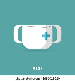 Medical face mask,Virus protection.Coronavirus, pm 2.5 , Vector illustration.