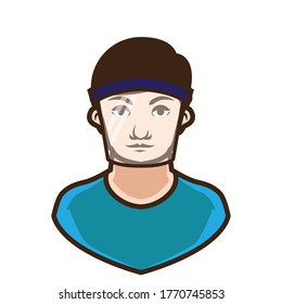 Medizinische Gesichtschirmung, Vektorgrafik