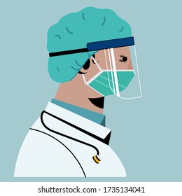 medical face shields for doctors and nurses fighting corona virus