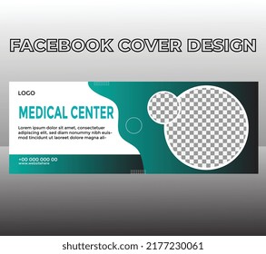 Medical facebook cover design template 