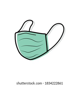 Medical facemask flat art design vector. EPS10