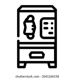 medical facial mask vending machine line icon vector. medical facial mask vending machine sign. isolated contour symbol black illustration